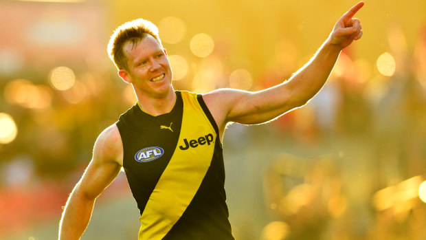 Jack Riewoldt was unstoppable on the Gold Coast.