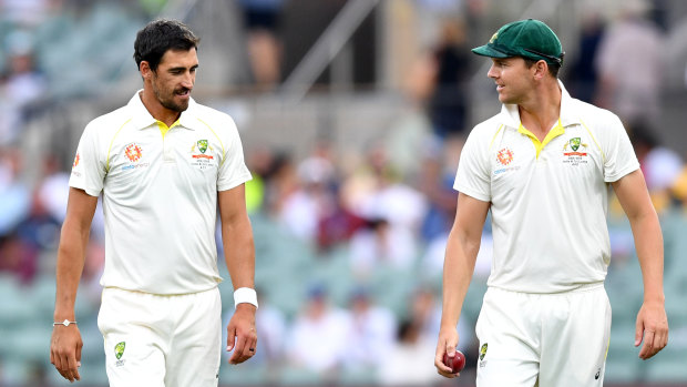 With Mitchell Starc (left) and Josh Hazlewood currently sidelined, Cummins is the clear standout of Australia's pace ranks.