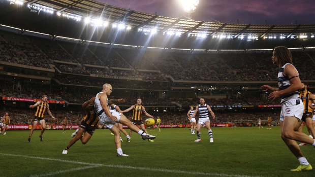 Gary Ablett in action at the MCG on Monday.