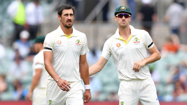 He'll come good: Pat Cummins (right) says fellow paceman Mitchell Starc (left) is set to prove his critics wrong in Canberra.