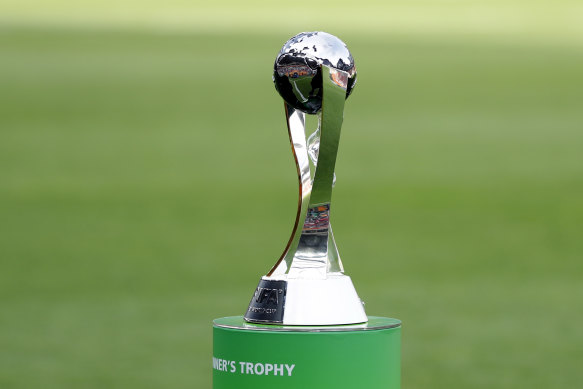 The FIFA Under-20 World Cup trophy at the 2019 final. 