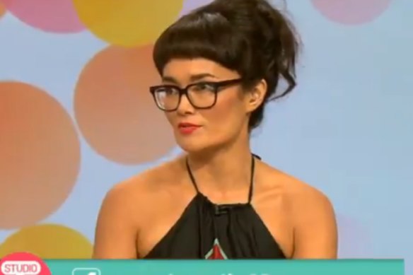 Stynes on Studio 10 in 2019 when she clashed with Kerri-Anne Kennerley.