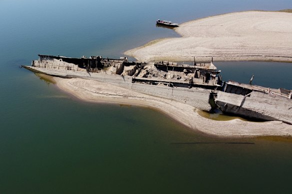 The vessel is one of many scuttled by retreating Nazi forces in the final days of World War II.