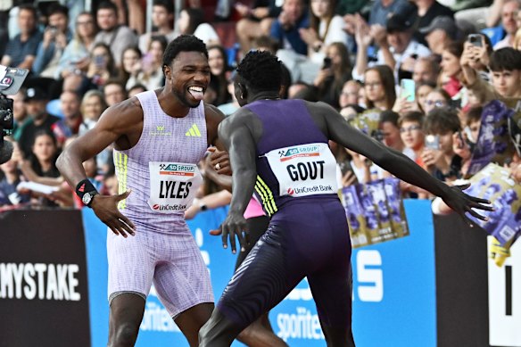 The training partners were all smiles after the race.
