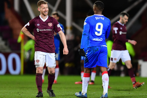 Oliver Bozanic was on target for Hearts in their win over Rangers.