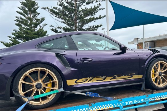 A Porsche 911 was seized by police.