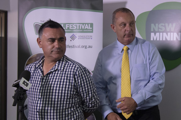 Nationals leader John Barilaro with Michael Jensen