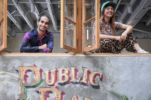 Musicians Isaiah Firebrace and Ella Hooper at The Espy on Wednesday.