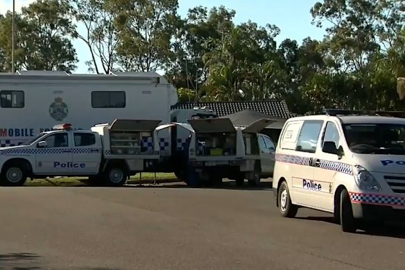 Johnston was found by officers about two blocks from the scene.