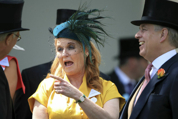 The Duchess of York and Prince Andrew pictured together at Ascot Racecourse in 2019.