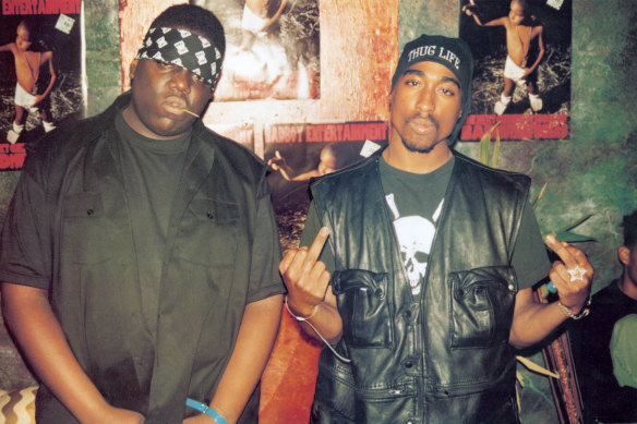 Biggie Smalls (left) and Tupac Shakur (right) had a rap beef that consumed hip-hop in the 1990s.