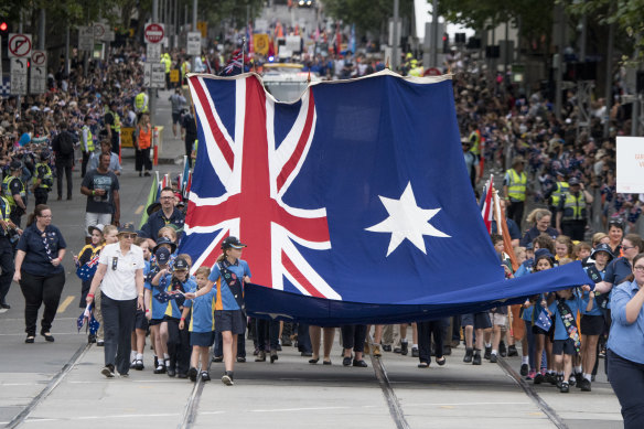 The 2017 Australia Day Parade in Melbourne.