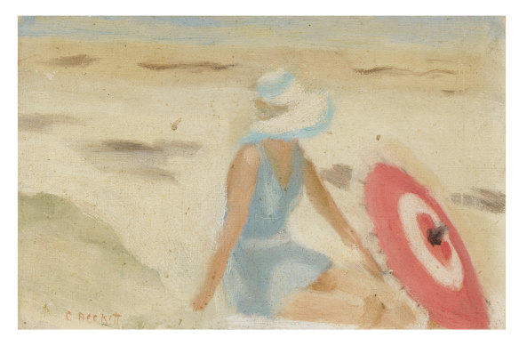 Clarice Beckett, Australia, 1887-1935, The Red Sunshade.