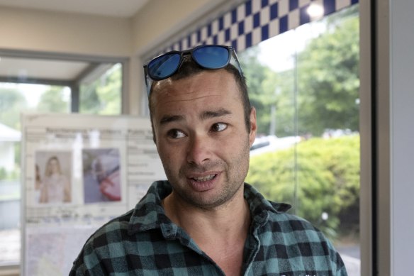 Kevin Consiglio at Buninyong Police Station. He was an apprentice of Mick Murphy and dropped everything when he heard Samantha was missing.