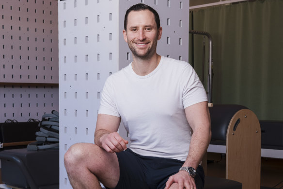 Physiotherapist Paul Dardagan at his Pyrmont allied health clinic and pilates studio, bounceREHAB.
