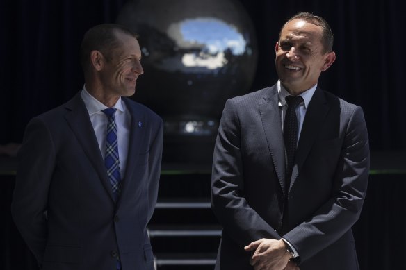 Trainer Chris Waller, pictured with champion jockey Hugh Bowman, who won last year’s All-Star Mile.