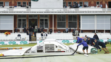 No play: It's a wet morning in London. 