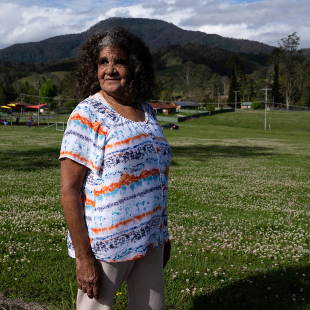 Thunggutti elder Aunty Ruth Dunn in Bellbrook on the NSW Mid North Coast.