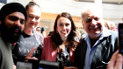 Jacinda Ardern meets supporters at Lynn Mall in Auckland.