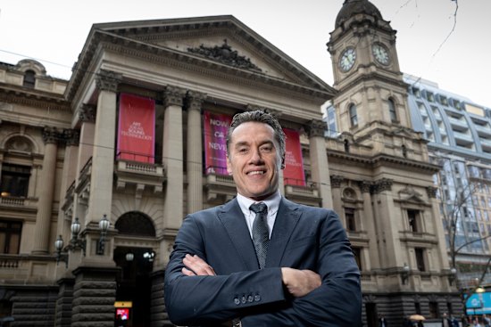 Anthony Koutoufides in August announcing his run for Melbourne lord mayor.