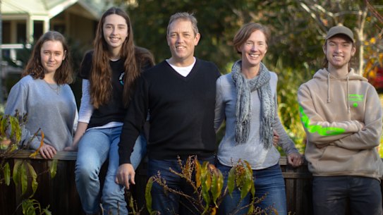 The Thyer family. Daughters Ella and Alexandra, Mum Melissa, father James, and son Ted. 