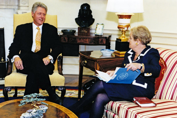 Former US president Bill Clinton made  Madeleine Albright the first female secretary of state in 1997.