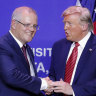 Scott Morrison and then president Donald Trump exchanged a number of gifts. 