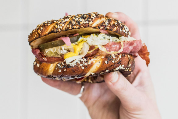 Bagel from Small Talk in Dulwich Hill and Glebe.