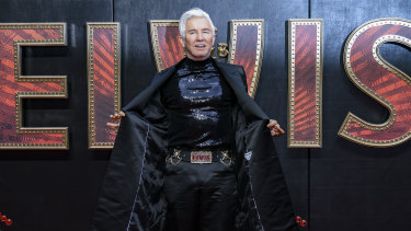 The king of bling: Director Baz Luhrmann at the London premier of Elvis last month.