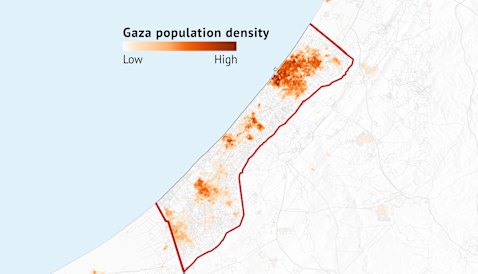 Gaza strip map.