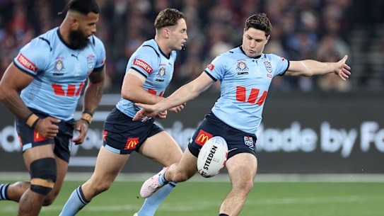 Mitch Moses gets an early kick.