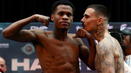 Devin Haney and George Kambosos came face to face one final time before their fight.