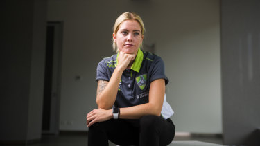 Denise O'Sullivan during her stint with Canberra United last season.