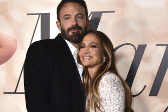 Jennifer Lopez and Ben Affleck attend a screening of ‘Marry Me’ starring Lopez in February 2022.