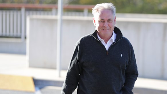 Labor senator Don Farrell arrives in Canberra on Thursday.