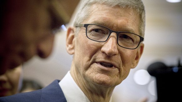 Bargain: Apple chief Tim Cook is worth about $US600m. 