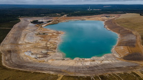 The former mine pit in Anglesea.