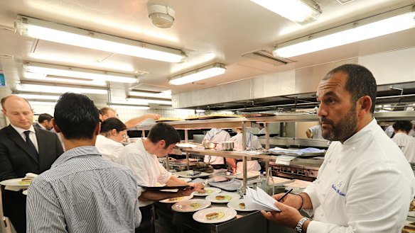 Last service for Guillaume Brahimi's Bennelong restaurant, New Year's Eve 2013. 
