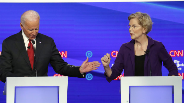 The frontrunners for the Democratic candidacy, former vice-president Joe Biden and Senator Elizabeth Warren, presented competing visions at the party's latest debate. 