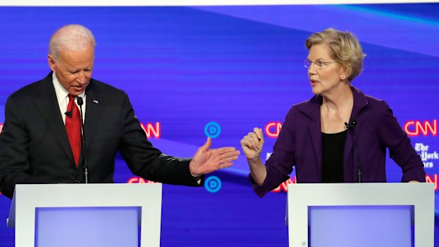 The frontrunners for the Democratic candidacy, former vice-president Joe Biden and Senator Elizabeth Warren, presented competing visions at the party's latest debate. 