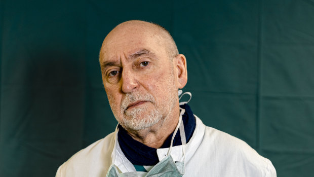 Director of the Intensive Care unit Gabriele Tomasoni, 65, at Brescia Spedali Civic Hospital.