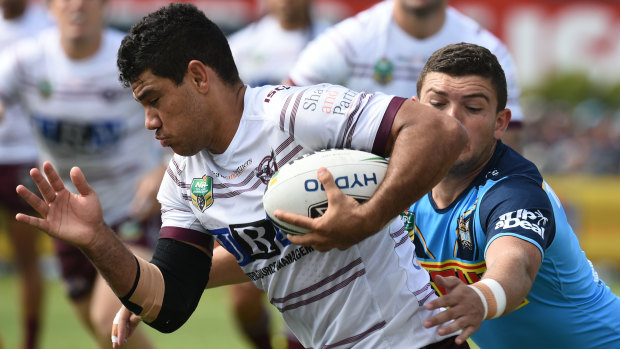 On the hunt: The Tigers are chasing Sea Eagles centre Brian Kelly.