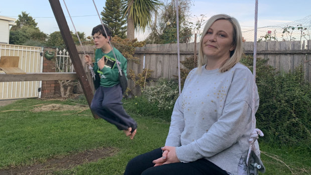 Rescued teen Will Callaghan with his mum Penny.