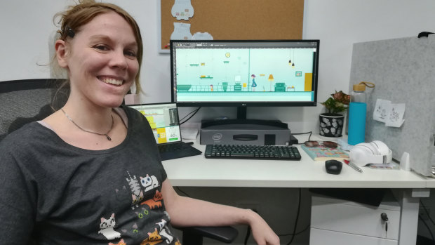 Brisbane resident Mel Taylor has taken up residence in the sqhub to create a game called Blueberry.