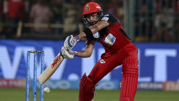 Virat Kohli hits out for Royal Challengers Bangalore in the IPL.