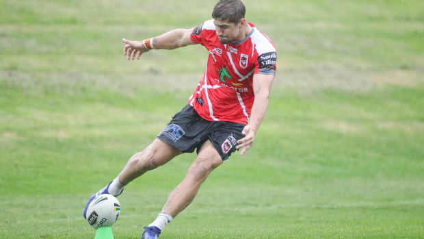 Multi-tasking: Zac Lomax will offer utility cover from the bench for the Dragons on Sunday.