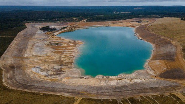 The former mine pit in Anglesea.