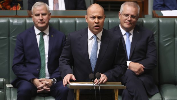 Treasurer Josh Frydenberg delivers the budget speech.