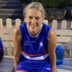 Bronwyn Gulden made her senior playing debut for the UNSW-Eastern Suburbs Bulldogs at the age of 55.