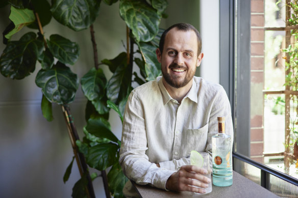 Republic of Fremantle head distiller Tom Hutchings is in charge of turning the wine into vodka, and the vodka into two types of gin.